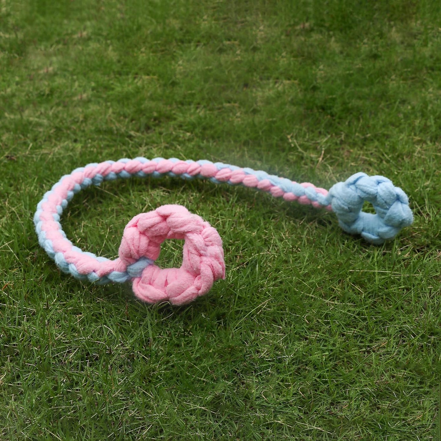 Braided Fleece Tug of War Dog Toy- Donut Style