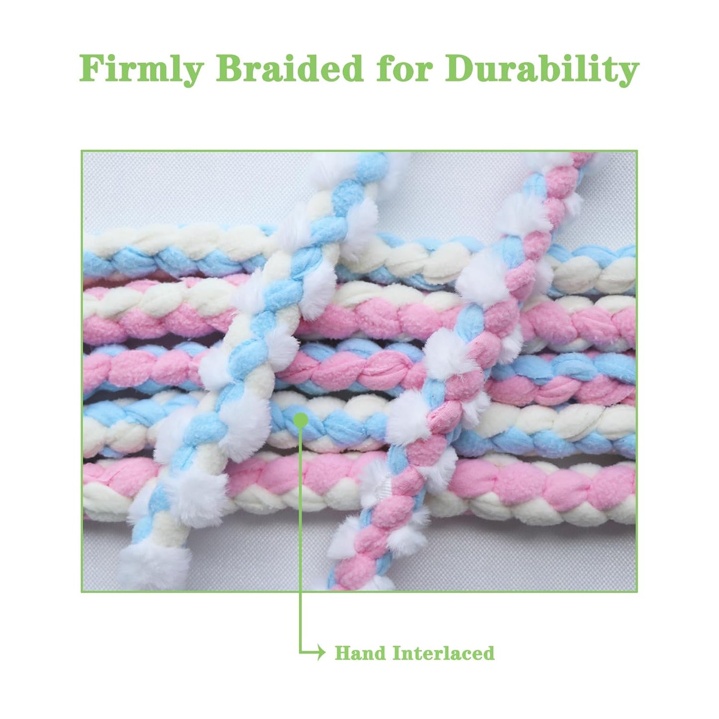 Braided Fleece Tug of War Dog Toy- Butterfly Style