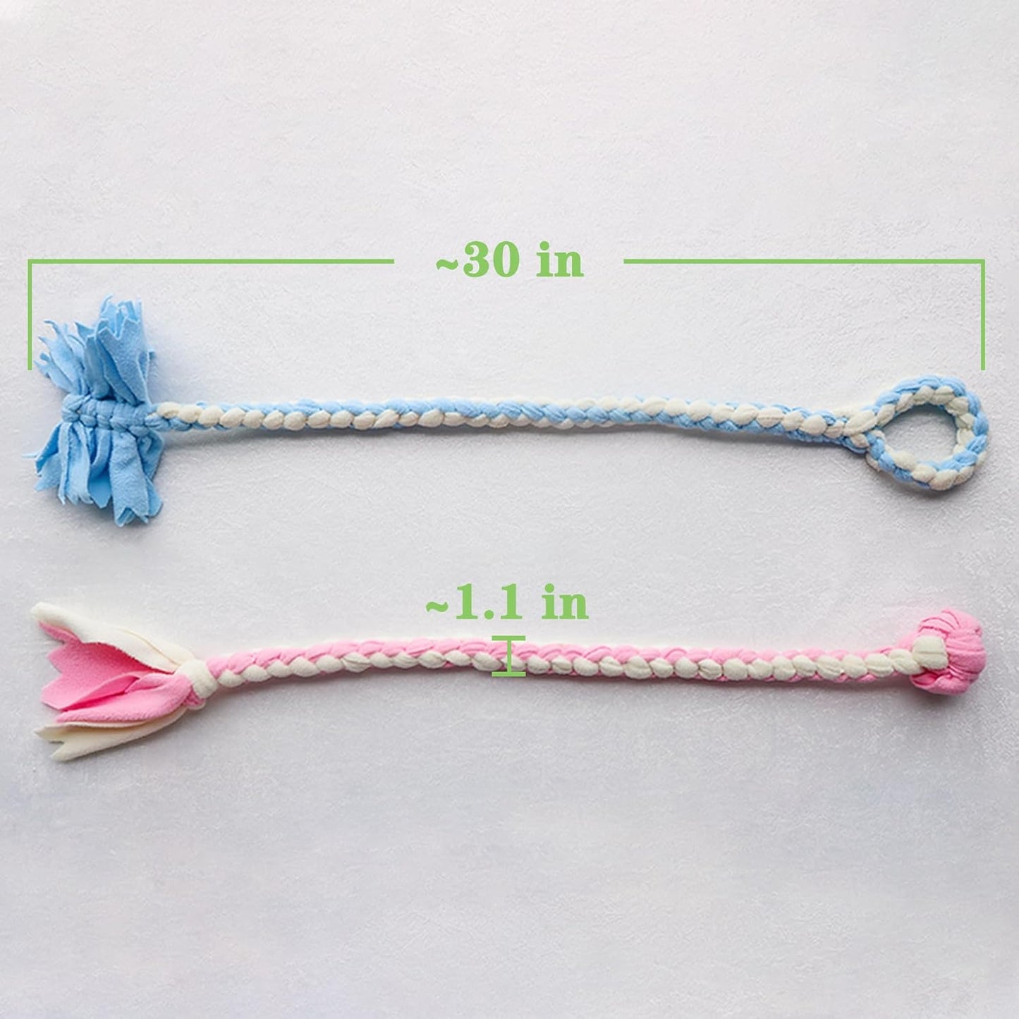 Braided Fleece Tug of War Dog Toy- Butterfly Style