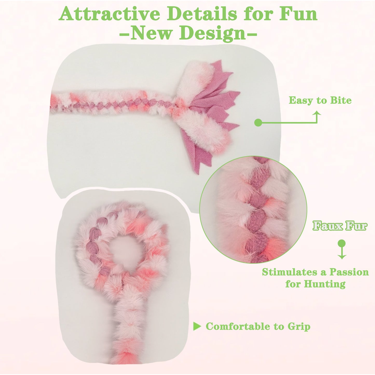 Braided Fleece Tug of War Dog Toy- Faux Fur Style