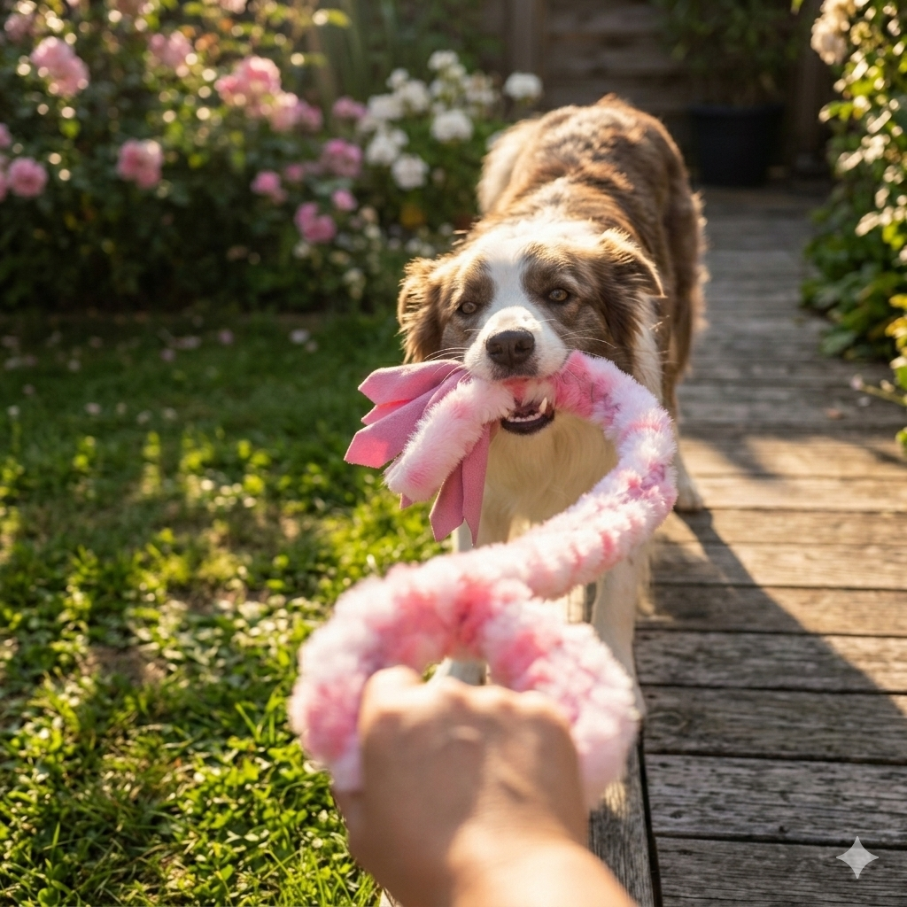 Braided Fleece Tug of War Dog Toy- Faux Fur Style
